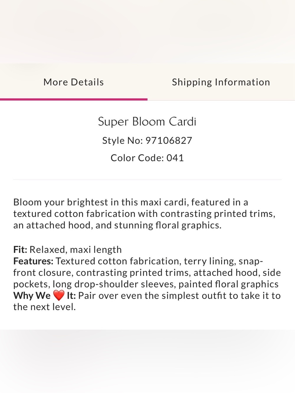 #FreePeople Super Bloom Cardi Night Combo - Picture 5 of 7